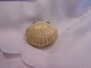 UNBRANDED-BEJEWELED SHELL TRINKET BOX - Picture 1 of 3