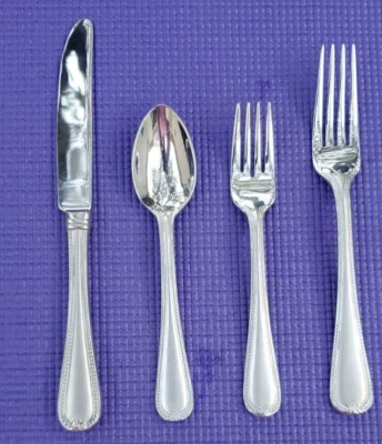 Lenox Vintage Jewel Frosted 4 Piece Place Set 18/10 Stainless MINIALLY USED - Image 1 of 4