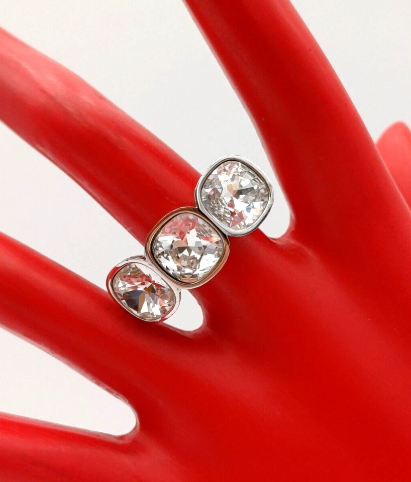 REBECCA  ANELLO ACCIAIO E CRISTALLI - BRILLANTI LINEARI - Immagine 1 di 4