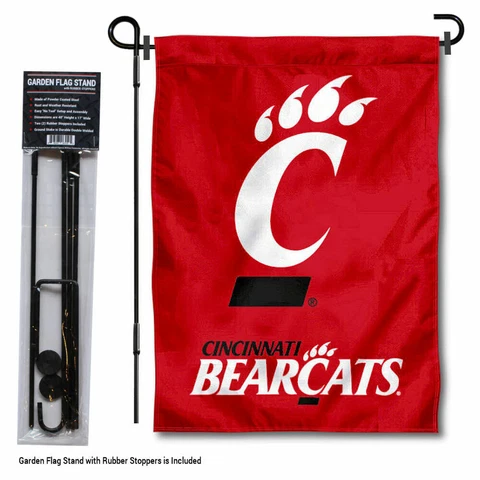University of Cincinnati Bearcats Red Garden Flag and Stand Pole Kit Cover