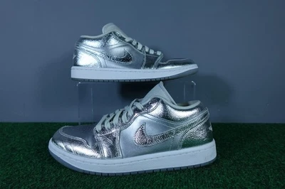 Nike Air Jordan 1 Low Shoes Womens Size 9 Metallic Silver FN5030-001 - Image 1 of 4