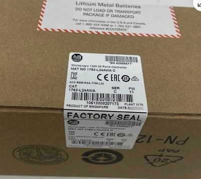 New Sealed Allen Bradley 1762-L24AWA SER C MicroLogix 1200 24 Pt Controller - Image 1 of 4