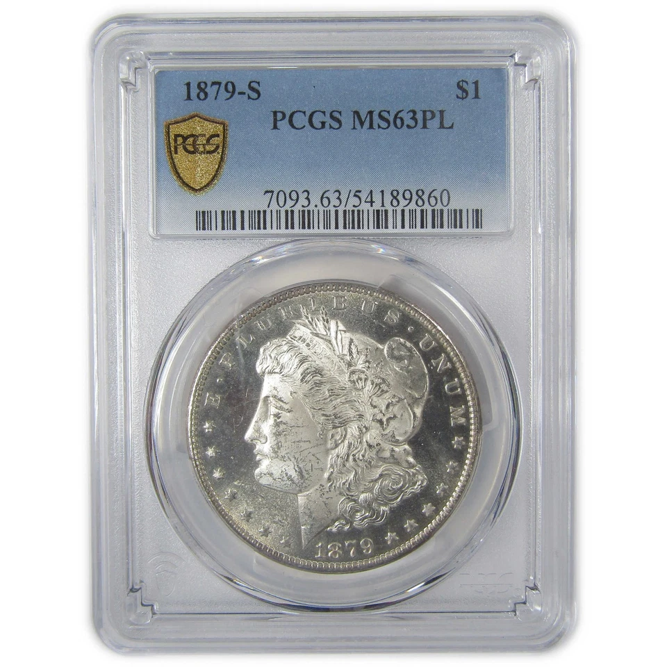 Dólar Morgan 1879 S como nuevo 63 PL PCGS plata a prueba SKU: I23309 Foto 1 de 4