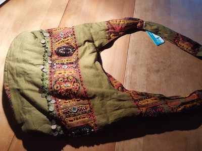 Umhängetasche--Stofftasche-- Beutel grün - Bild 1 von 4