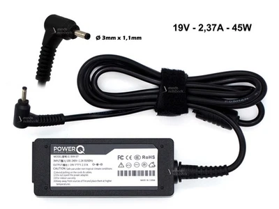 Alimentatore PowerQ 45W 19V 2,37A (3x1,1)mm per ACER Travelmate P236-M