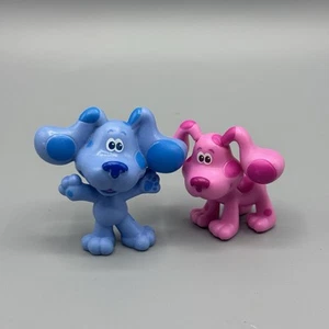 Blues Clues Figures Blue and Magenta 2 1/2" Tall PVC Cake Toppers - Picture 1 of 3