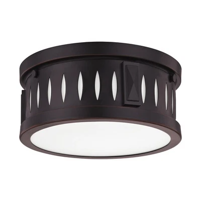 Livex Lighting 65506 Vista 2 Light Flush Mount Ceiling Fixture - Bronze - Image 1 of 4