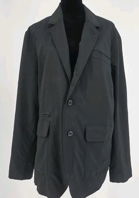 Eddie Bauer Blazer Jacket Mens Black 50 Nylon Blend T44 Voyager 2.0 Travex Coat - Image 1 of 4