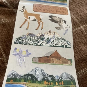 Mrs. Grossman Paper Whisper Stickers ~ Grand Teton National Park 1 Sheet Free Sh - Picture 1 of 1