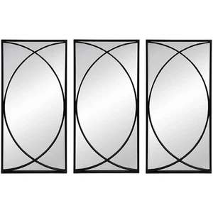 A&B Home 83724-DS Anita 31.9 X 15.7 inch Black Wall Mirror - Picture 1 of 5