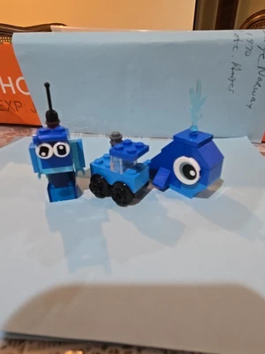LEGO CLASSIC: Creative Blue Bricks Set Of 3 Blue Whale, Train, Robot Set 11006  - Image 1 of 4