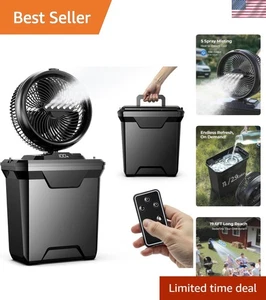 10-Inch Portable Misting Fan with 11L Tank and 20000mAh Battery for Outdoors - Picture 1 of 11