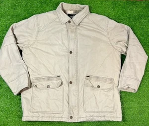Vintage Barn Chore Coat 2XL Jacket Mens XXL Khaki Fleece Lined Utility Y2K EUC - Picture 1 of 10