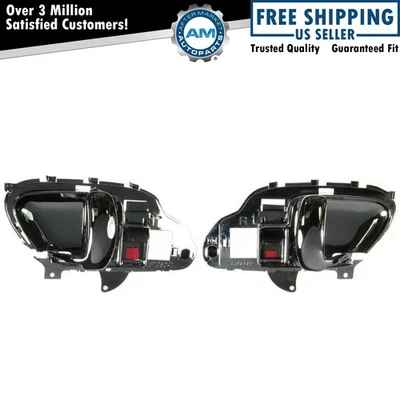 Chrome Inside Inner Interior Door Handle Pair Set for Chevy Pickup Truck - Image 1 of 2
