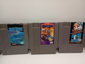 Vintage - 3 Nintendo NES Mario Bros/Duck Hunt, Silent Service, Strider Untested