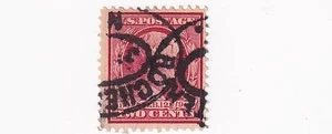 BRIEFMARKE US SCOTT 367 "Lincoln" 2 CENT 1909 GEBRAUCHT AUSGEFALLENER GESTEMPEL - C - Bild 1 von 1