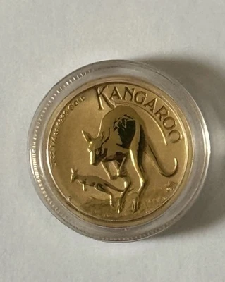 Australien 15 $ 2022 Känguru 1/10 Oz Gold 9999Goldmünze - Bild 1 von 2