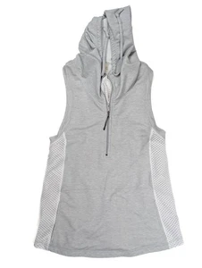 Sudadera con capucha gris sin mangas Calia con bolsillos detalles de malla para mujer talla M - Imagen 1 de 5