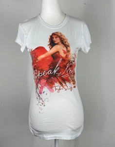Taylor Swift Speak Now Graphic T Shirt White Size M Short Sleeve Crew Neck - Picture 1 of 8