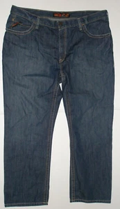 ARIAT WORK MENS FR M4 LOW RISE BOOT CUT BLUE JEANS Sz 43X30 dark wash EUC!! - Picture 1 of 7