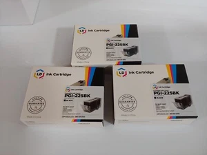 3 PK BLACK Ink PGI 225 BK Canon Pixma MG5220 MG5320 MG6120 MG6220 - Picture 1 of 1