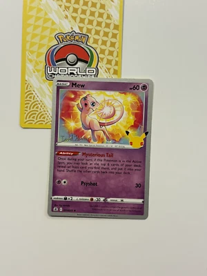 Mew 011/025 2023 World Championships Deck Variant Pokemon NM Celebrations L* - Image 1 of 2