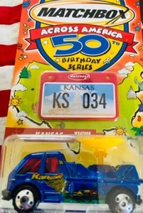 2001 MATCHBOX AROSS AMERICA 50th BIRTHDAY SERIES KANSAS WEATHER RADAR TRUCK NIB - Picture 1 of 2