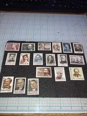 18 estampillas de personalidades/retratos de la URSS MNH, 1983-1989. Envíos de $1. MIRA - ¡UNA OFERTA! Foto 1 de 4
