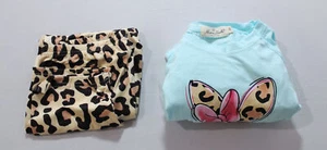 Marie Nicole Girl's 2-Piece Leopard Bunny Tulle Outfit CD4 Blue Size 5XL NWT - Picture 1 of 8