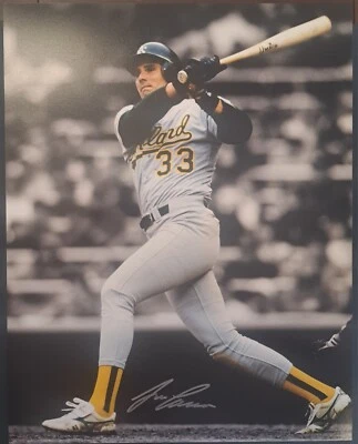 Jose Canseco Oakland Athletics As Signed 11x14 Pic Autograph Spotlight Photo - Image 1 of 3