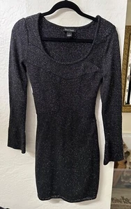 Vestido de punto metálico funda negra White House Black Market WHBM talla pequeña - Imagen 1 de 7