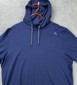 Rhoback Sweater Adult 3XL Blue Nylon Blend Hoodie Sweatshirt Drawstring Logo Men