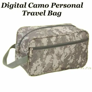 NEW 11" MENS TOILETRY SHAVING WATER RESISTANT DIGITAL CAMO TRAVEL BAG - Picture 1 of 1