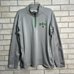 Marshall Thundering Herd 1/4 Zip Jacket Mens Large Gray Long Sleeve Pockets - Picture 1 of 13