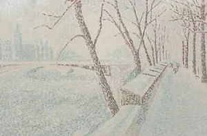 Les Quais De Seine à Paris, Lithographie Signée Serge Mendjisky, Numérotée, XXe - Imagen 1 de 10