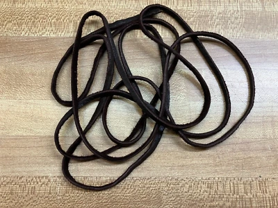 Two (2) Dark Brown Color Tanned Deer Leather  Lace 72" X 1/8 "   3 Oz. - Image 1 of 4