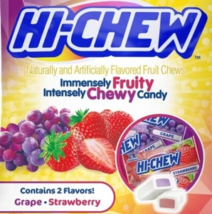 HI-CHEW-CHEWY CANDY GRAPE & STRAWBERRY FLAVOR-BULK VALUE-LIMITED PICK YOURS NOW! - Picture 1 of 4