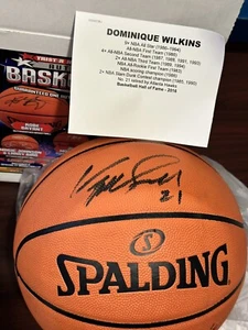 Tristar Autographed Basketball Dominique Wilkins Atlanta Hawks Authentic - Picture 1 of 4