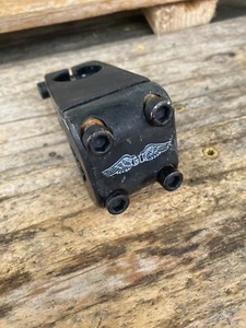 Black GT Wings Logo BMX Stem-22.2mm Clamp- 28.6mm Threadless - Picture 1 of 4