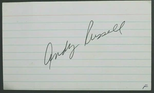 Andy Russell Pittsburgh Steelers Signed Autographed 3x5 Index Card JSA - Picture 1 of 2