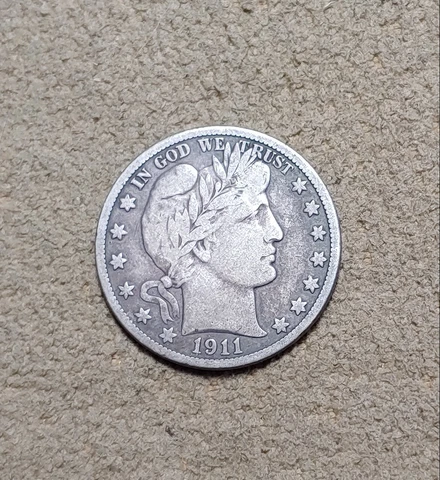1911-S Barber Half Dollar - free ship Cover