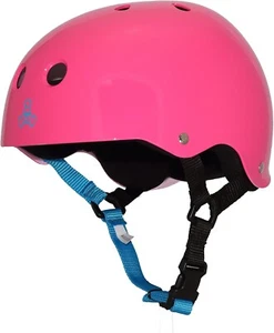 Triple 8 Skate Helmet SS Neon Fuschia Gloss MEDIUM SIZE - Picture 1 of 7
