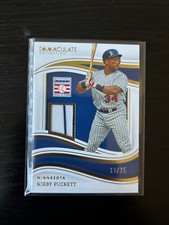 2023 Panini Immaculate Kirby Puckett Game Worn Jersey Relic Gold /25 Twins