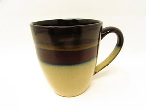 Aztecby Pfaltzgraff/Sonoma Brown Hue Bands Rim Smooth No Trim Mug B234 - Picture 1 of 2