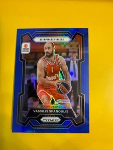 BRS27679 2023-24 Turkish Airlines EuroLeague Prizms Blue Vassilis Spanoulis /199 - Picture 1 of 2