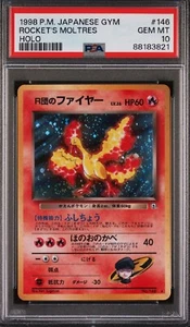 Pokémon TCG PSA 10 1998 Rocket's Moltres 146 Holo Gym Heroes Vintage Low Pop - Picture 1 of 2
