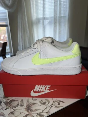 Size 9 -Nike Women’s Court Royale Low White Barely Volt - Image 1 of 4