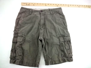 Dockers Men's 100 % Cotton Wash Cargo Relaxed Fit Flat Front Green Shorts 30x9 - Picture 1 of 16