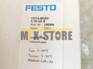 Electroválvula Festo nueva 1 pieza CPE14-M1BH-5 / 3G-QS-8 196904 - Imagen 1 de 1