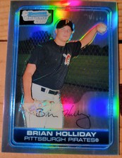 2006 Bowman Chrome Prospects REFRACTOR Brian Holliday Rookie Card (140/500) #BC4
